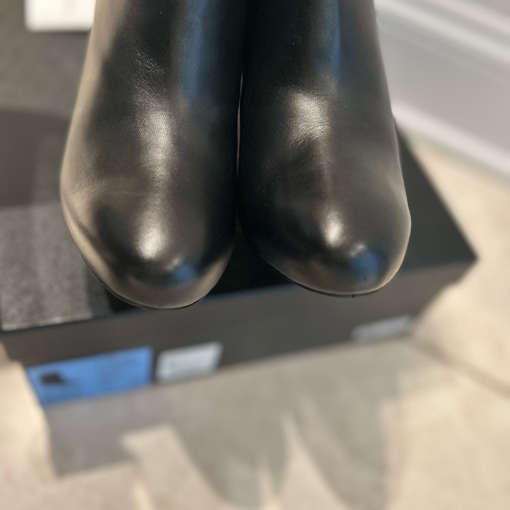 Authentic Chanel Black Lambskin Wedge Boots - Picture 5 of 10
